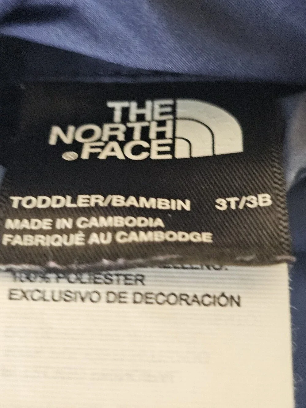 The North Face Toddler Puffer Jacket  Navy Camo Hood Reversible Sherpa  Sz 3T